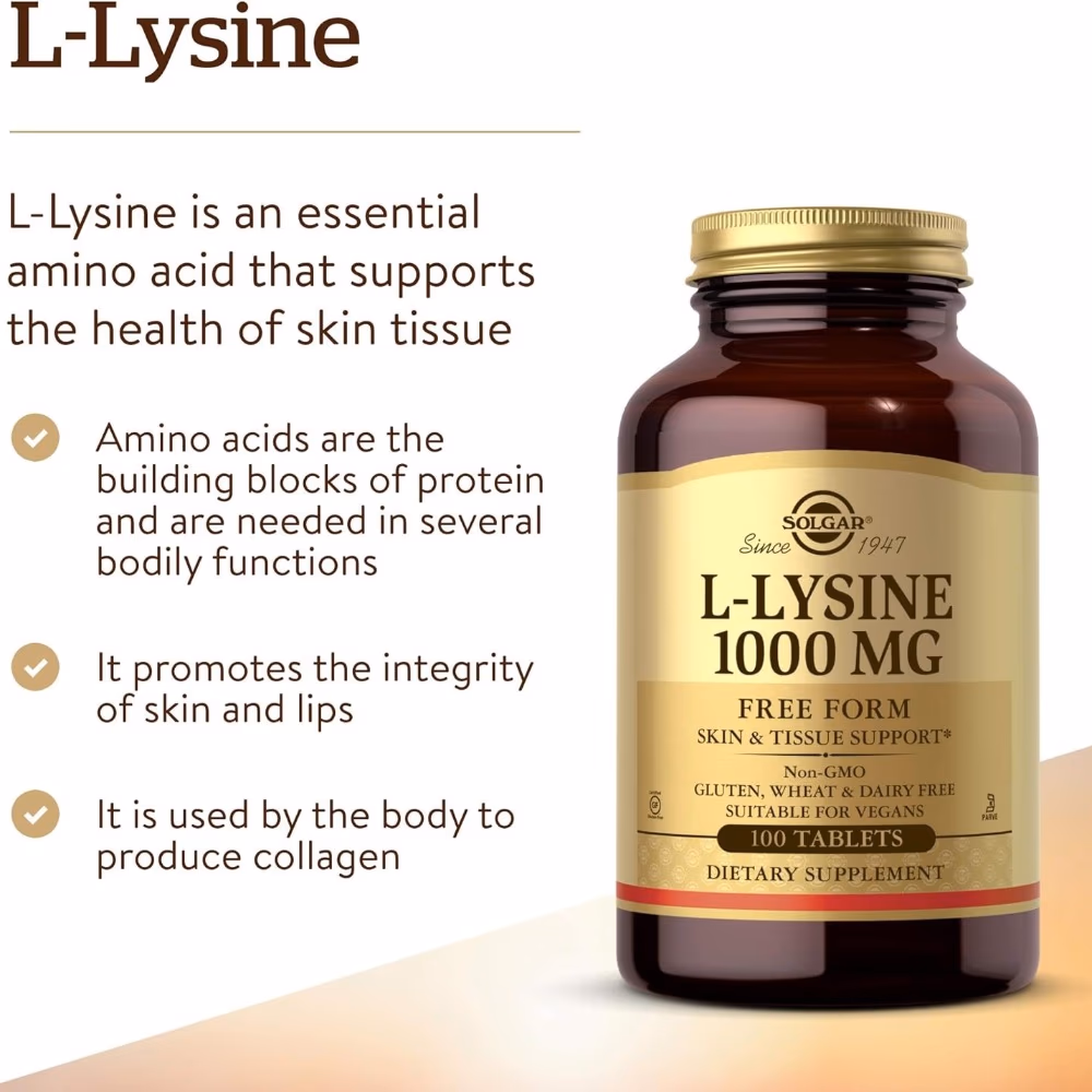 Solgar L-Lysine 1000mg 100 Tablets 4