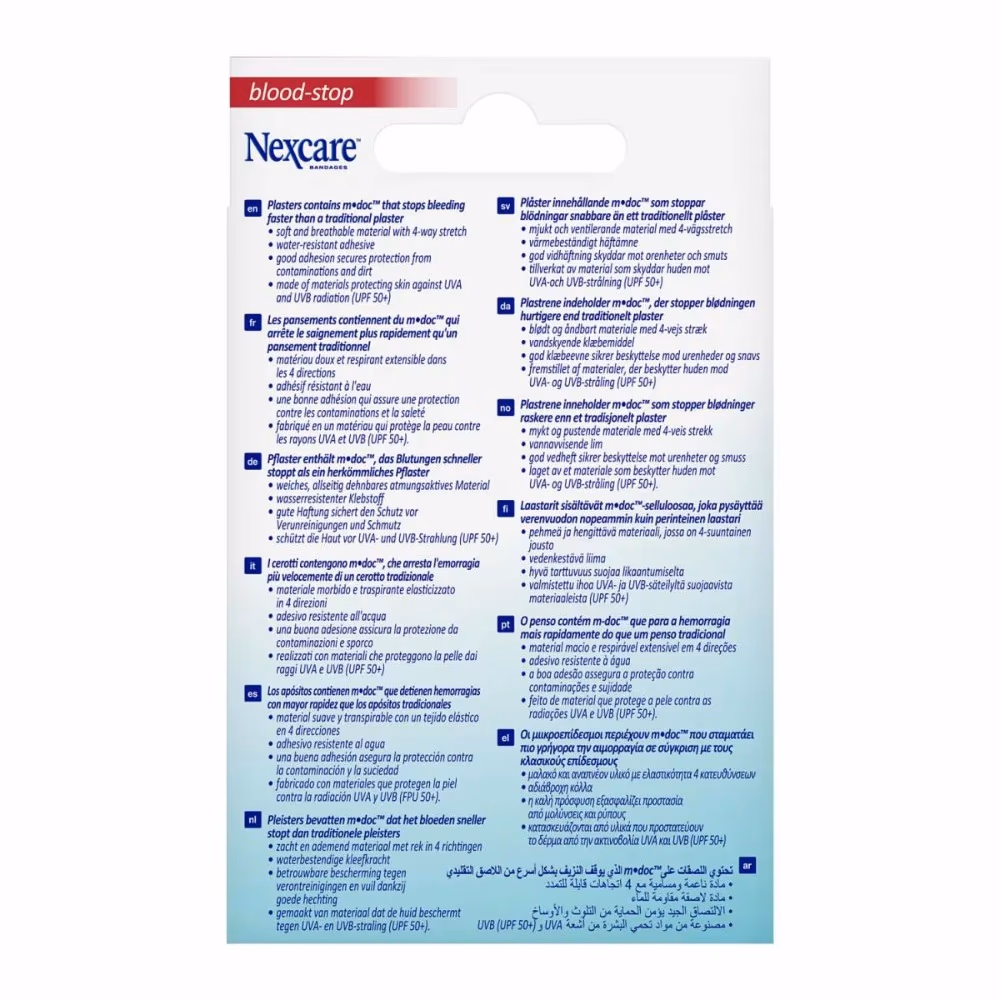 3M Nexcare Blood Stop Fabric Bandages - Assorted Size - 14 Bandages 3