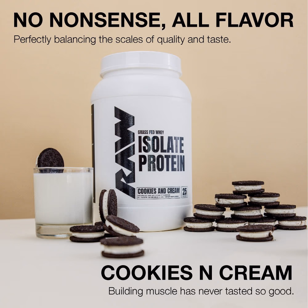 Raw Protein Whey Isolate Cookies And Cream 1.97Lb 3