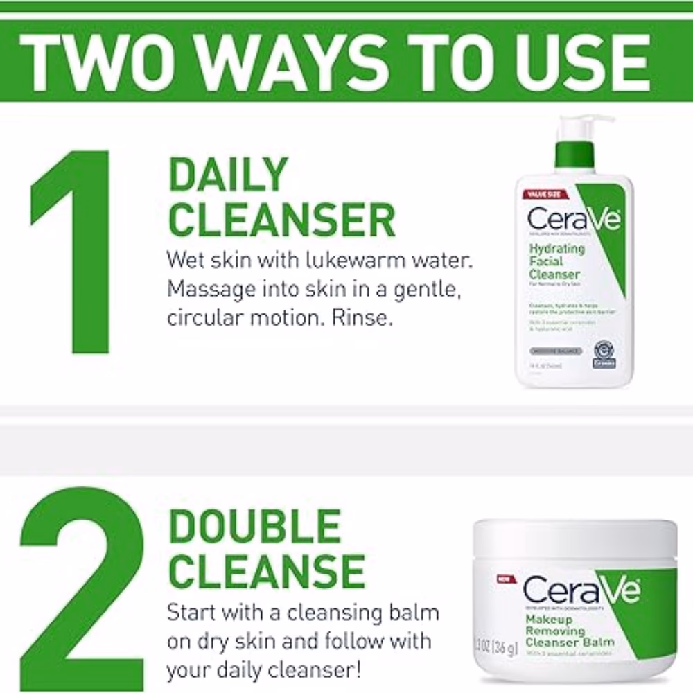 CeraVe Hydrating Facial Cleanser 473ml – for Normal to Dry Skin  5