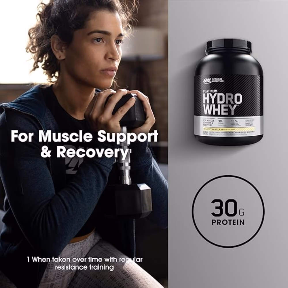 Optimum Nutrition Hydro Whey Velocity Vanilla 3.5LB with Free Blender Bottle Shaker  2