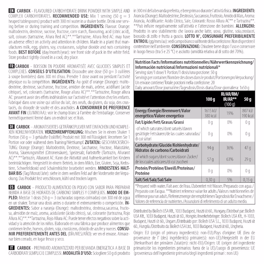 BioTechUSA Carbox Orange 1000g 2