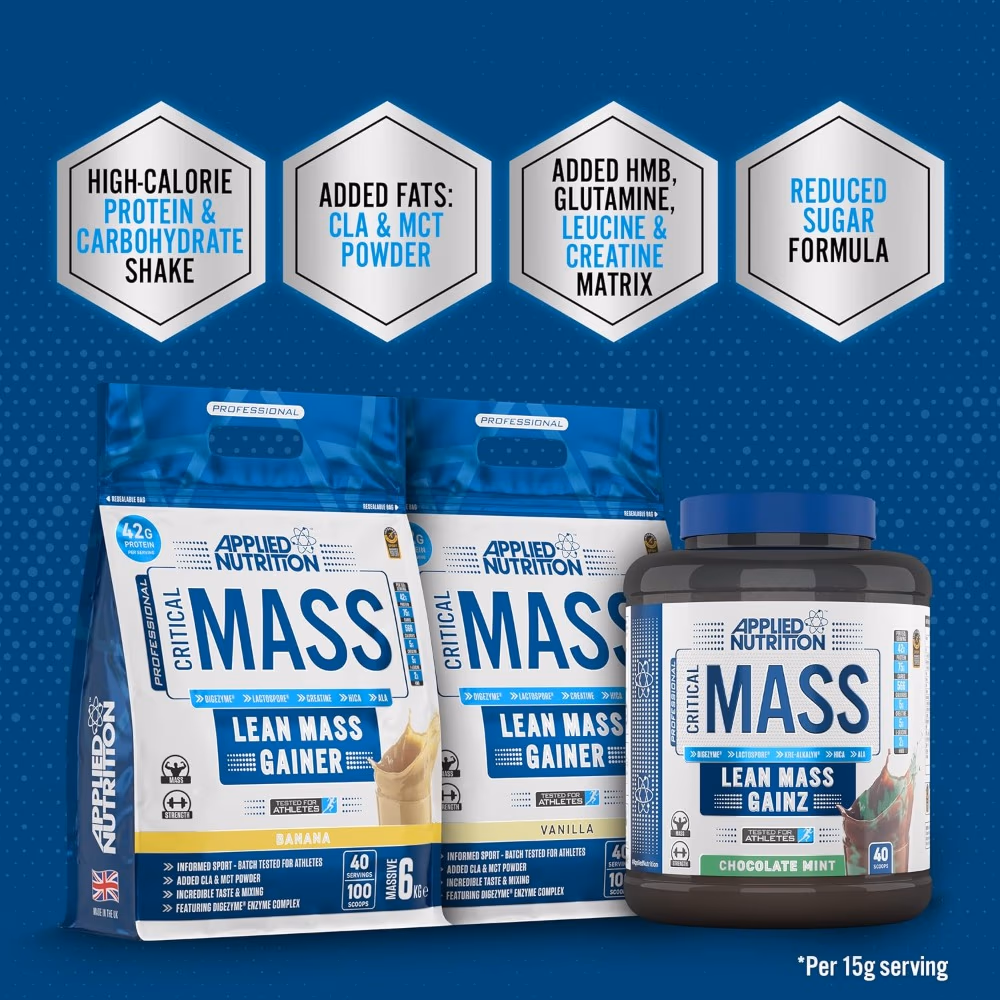 Applied Nutrition Critical Mass Lean Mass Gainer Chocolate Flavor - 6Kg 2