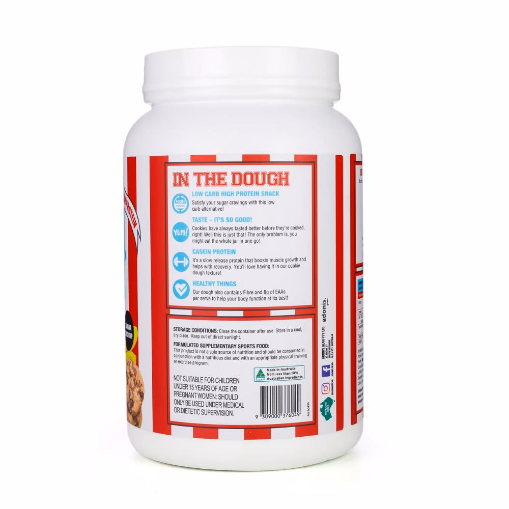 Adonis Casein Protein Cookie Dough Banana Choco Chip 1Kg 4