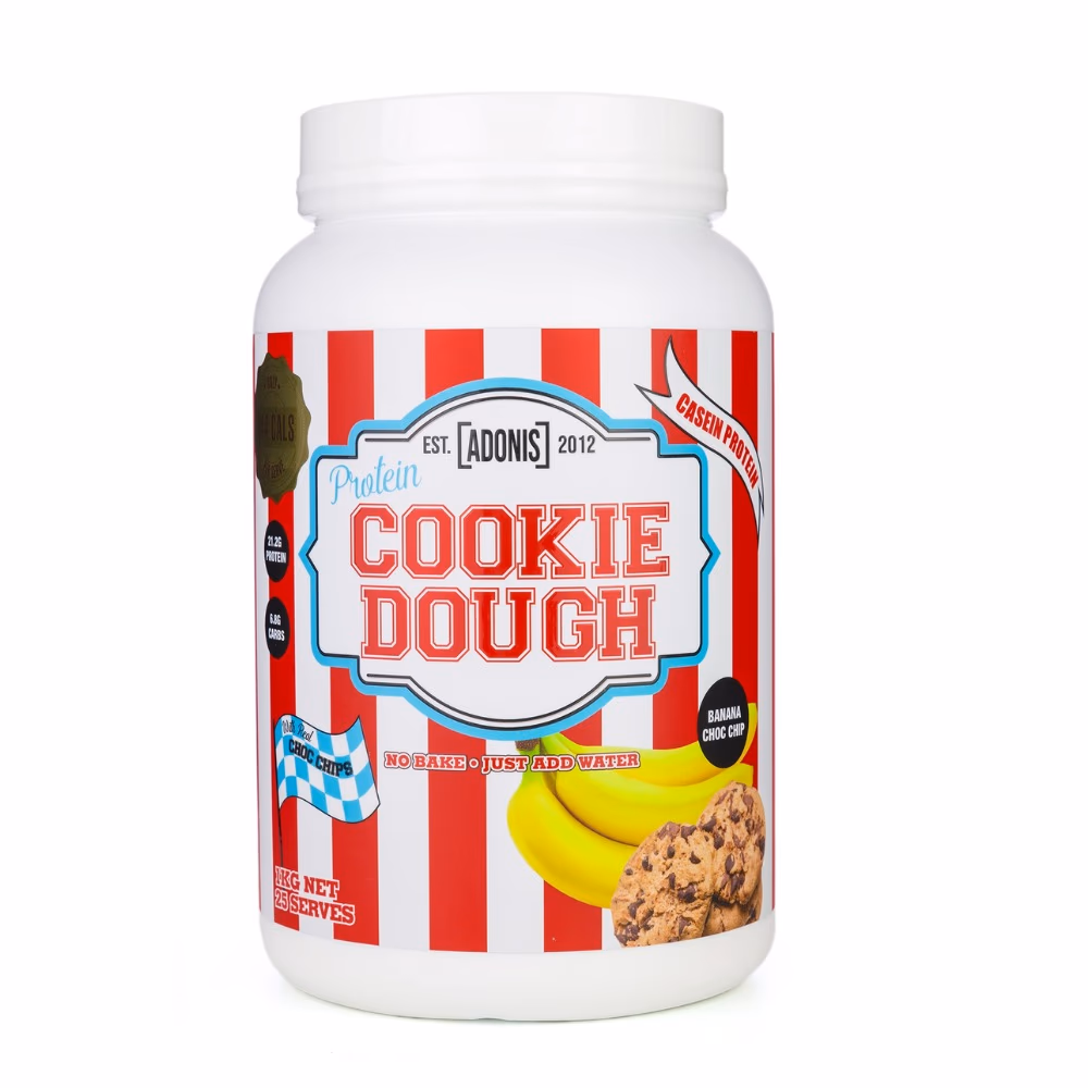 Adonis Casein Protein Cookie Dough Banana Choco Chip 1Kg 2