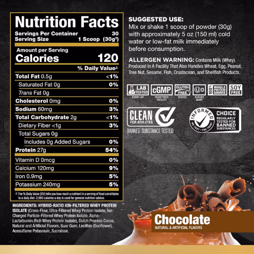 Allmax Isoflex Isolate Whey Protein Chocolate 2Lb 2