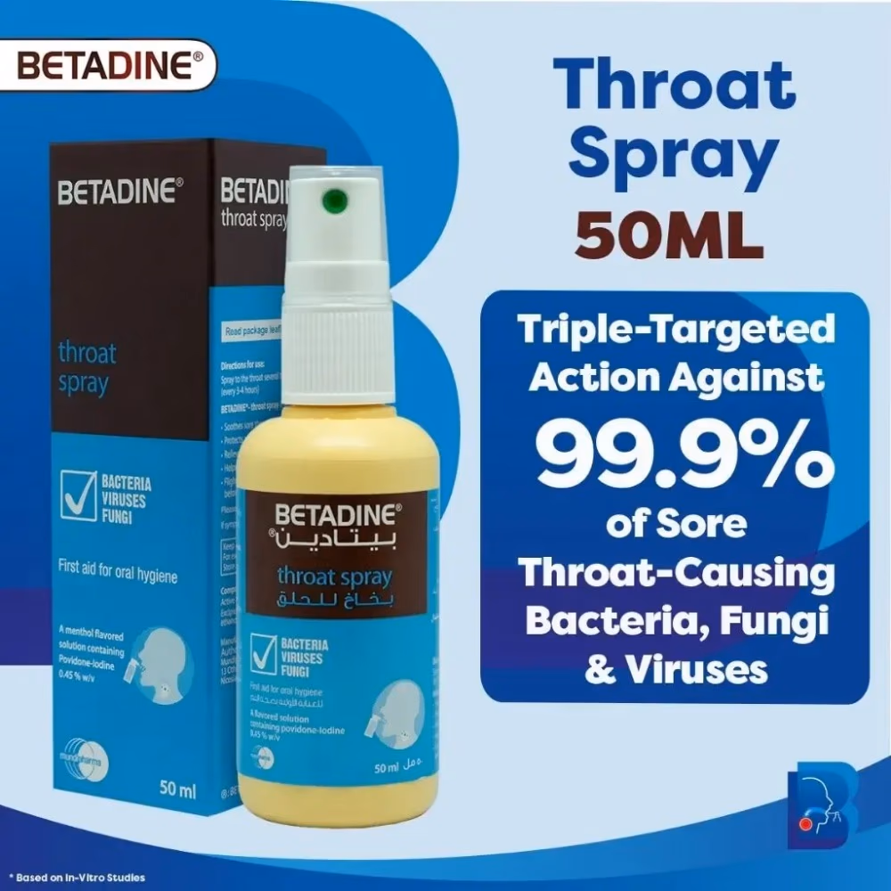 Betadine Sore Throat Spray 50ml 2