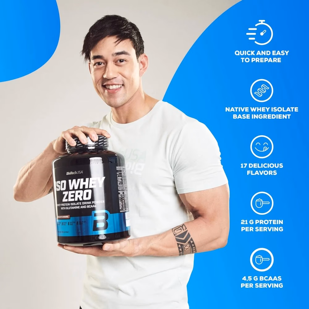 BioTechUSA Iso Whey Zero Vanilla 2270g: Lactose-Free Whey Protein Isolate 4