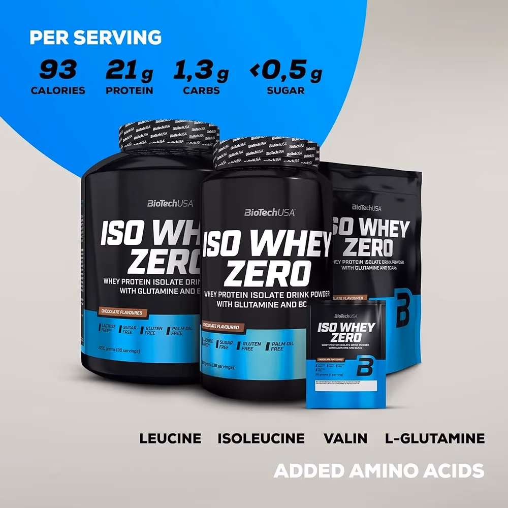 BioTechUSA Iso Whey Zero Vanilla 2270g: Lactose-Free Whey Protein Isolate 2