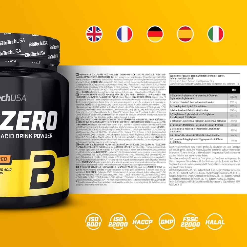 Biotech USA EAA Zero 350gm - Lemon Flavor  4