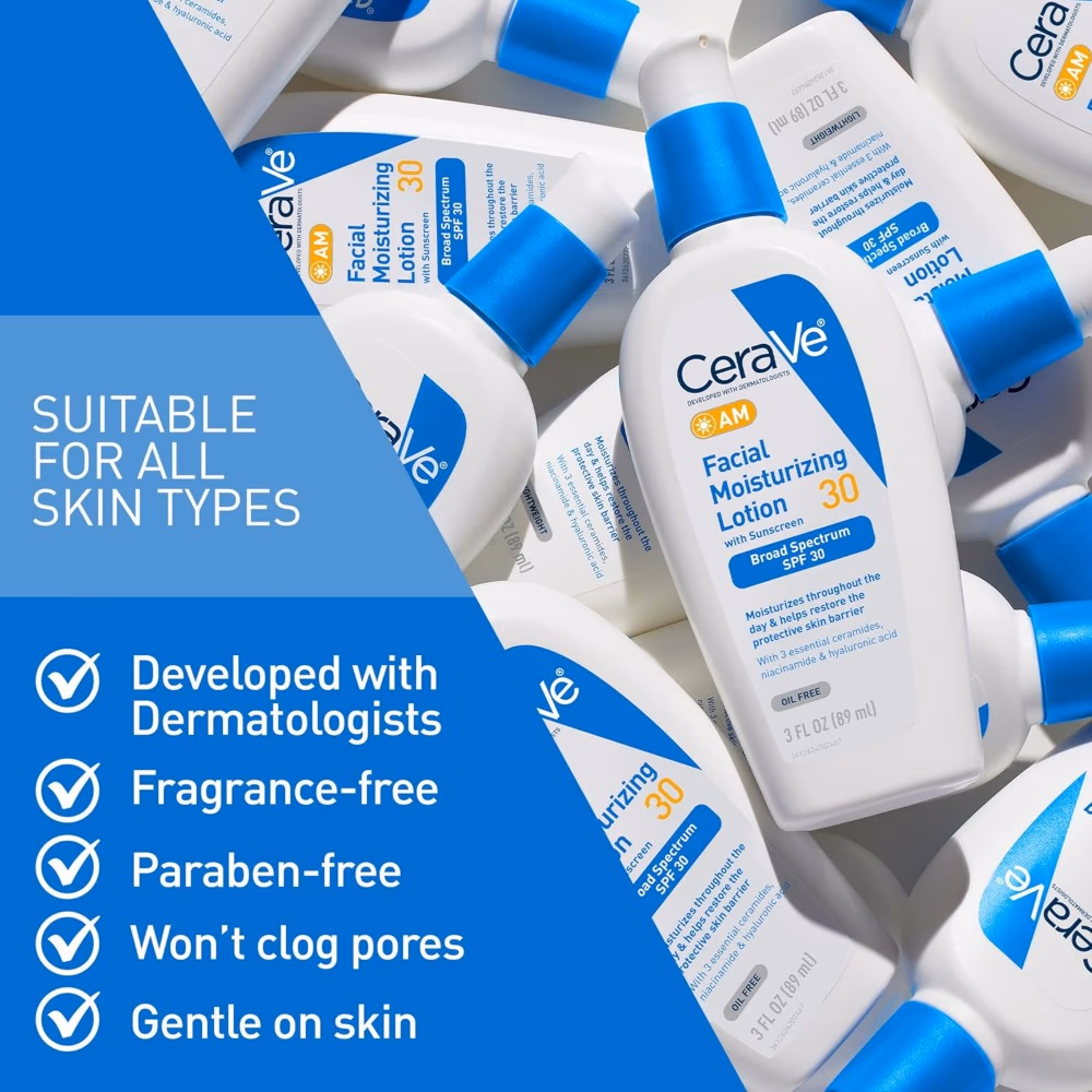 CeraVe AM Facial Moisturizing Lotion with Sunscreen SPF-30 89ml 4