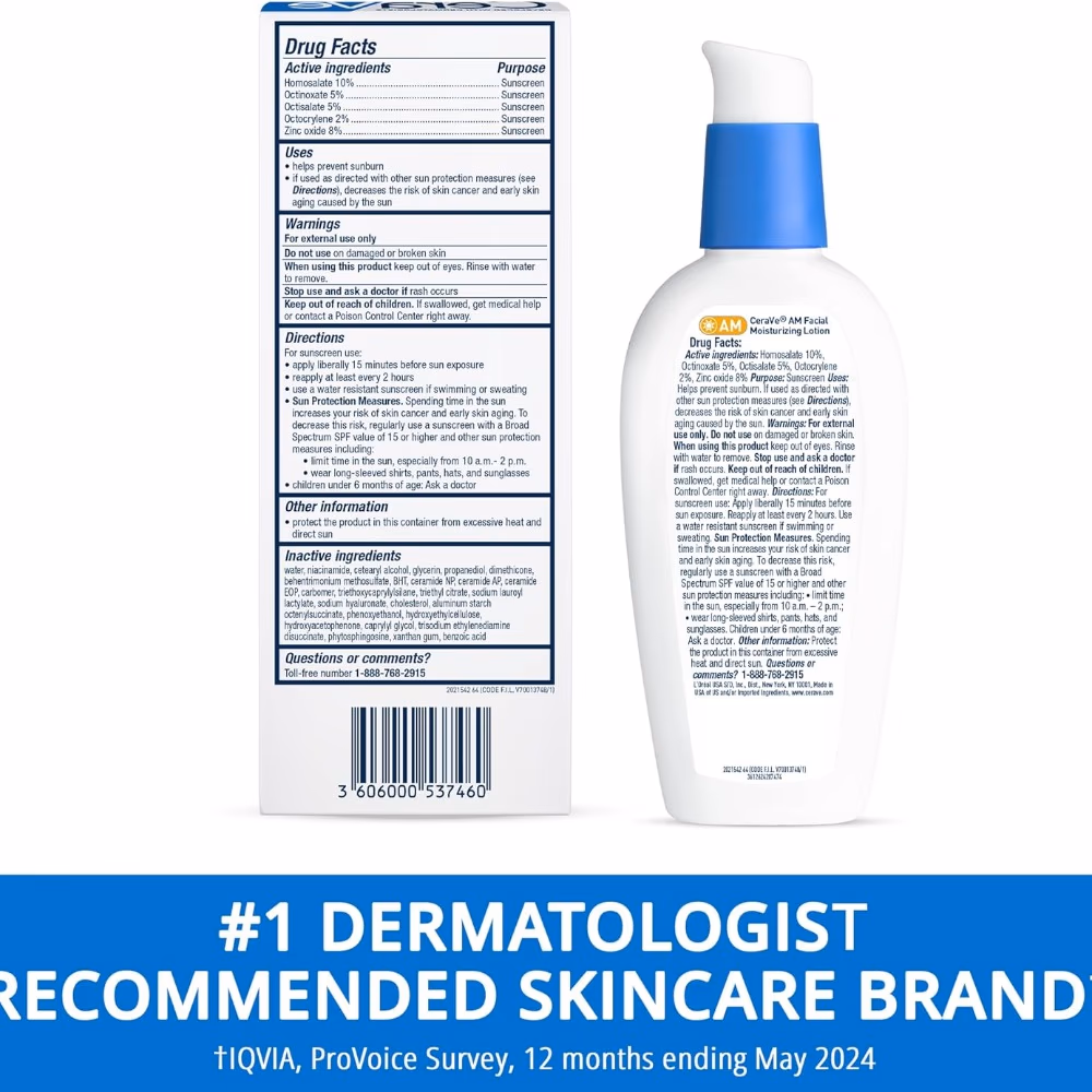 CeraVe AM Facial Moisturizing Lotion with Sunscreen SPF-30 89ml 3