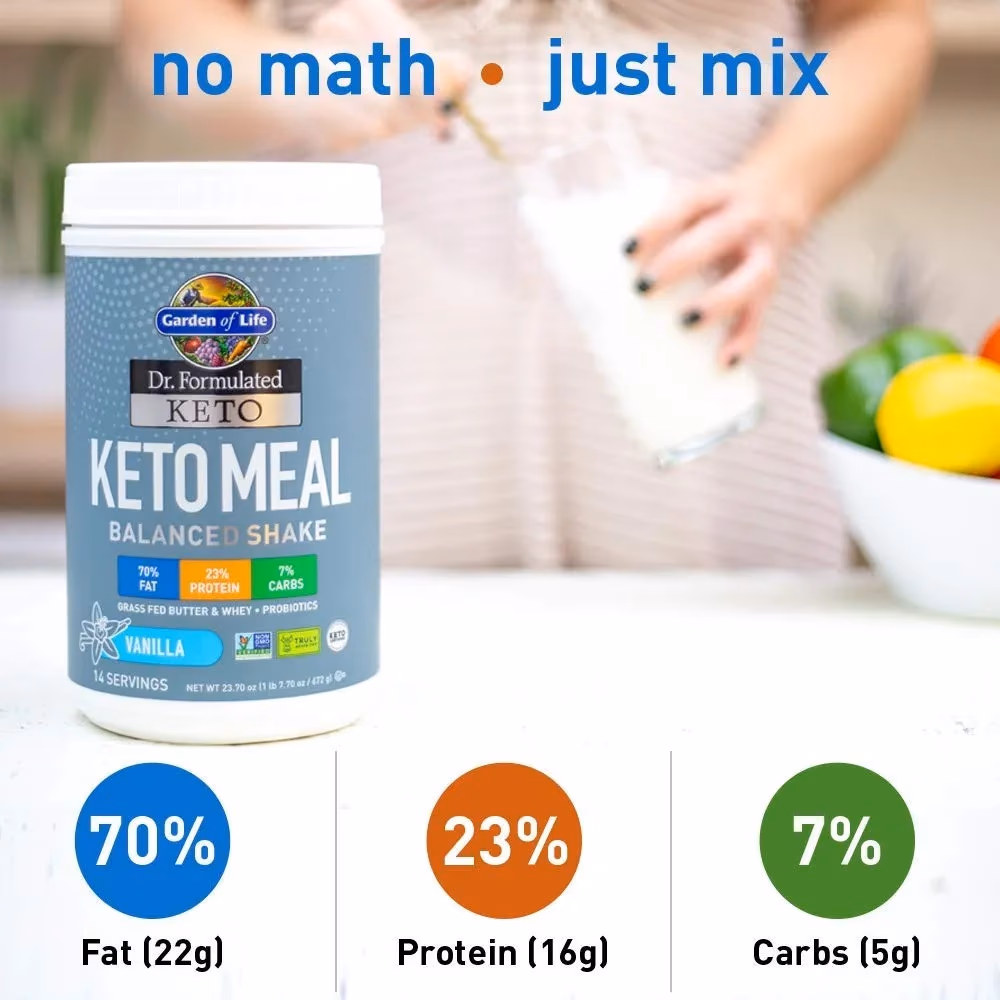 Garden of Life Dr. Formulated Keto Meal Balanced Shake 672g Vanilla 5