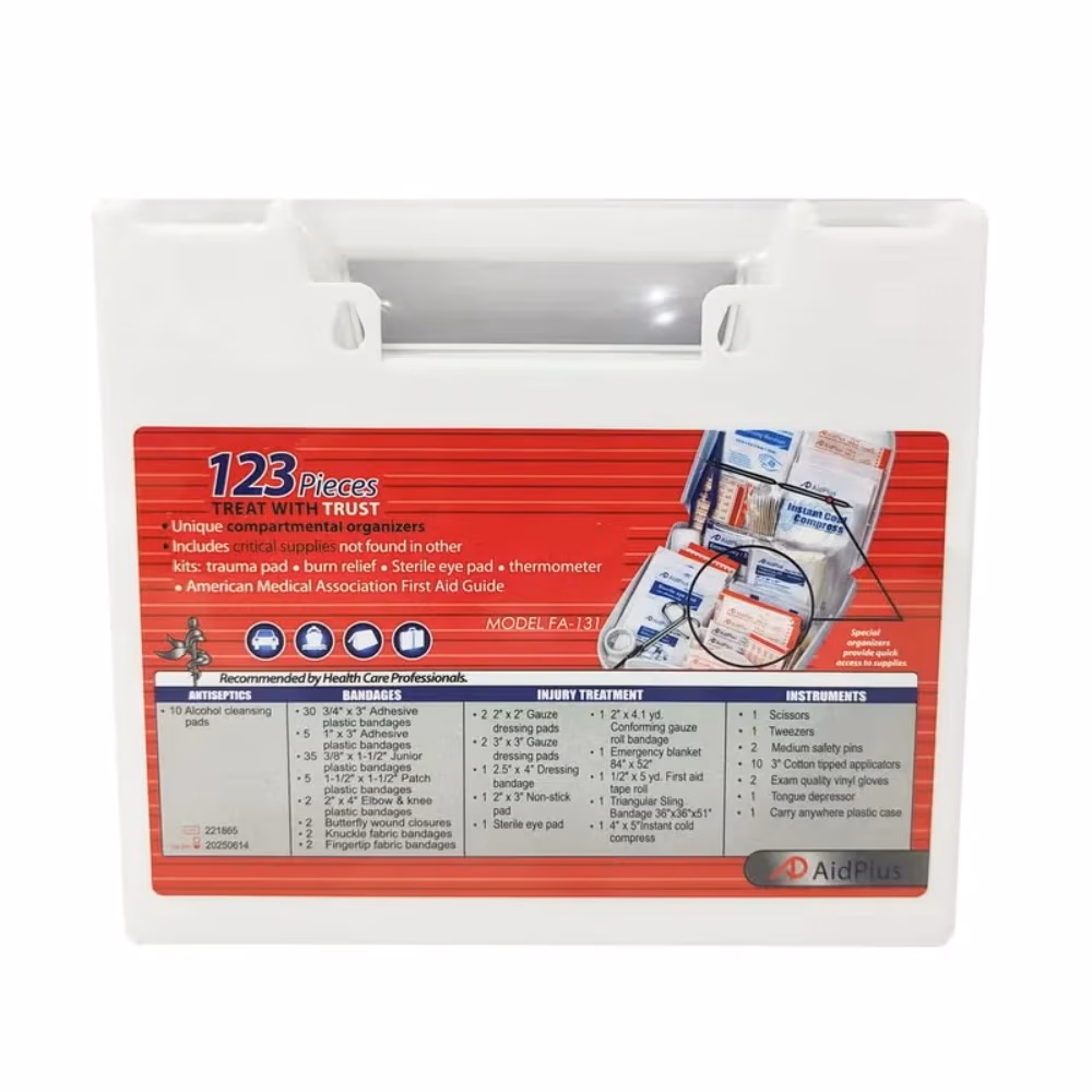 Aid Plus FA-131 First Aid Kit – 123 Pieces, Serves Up to 25 People 2