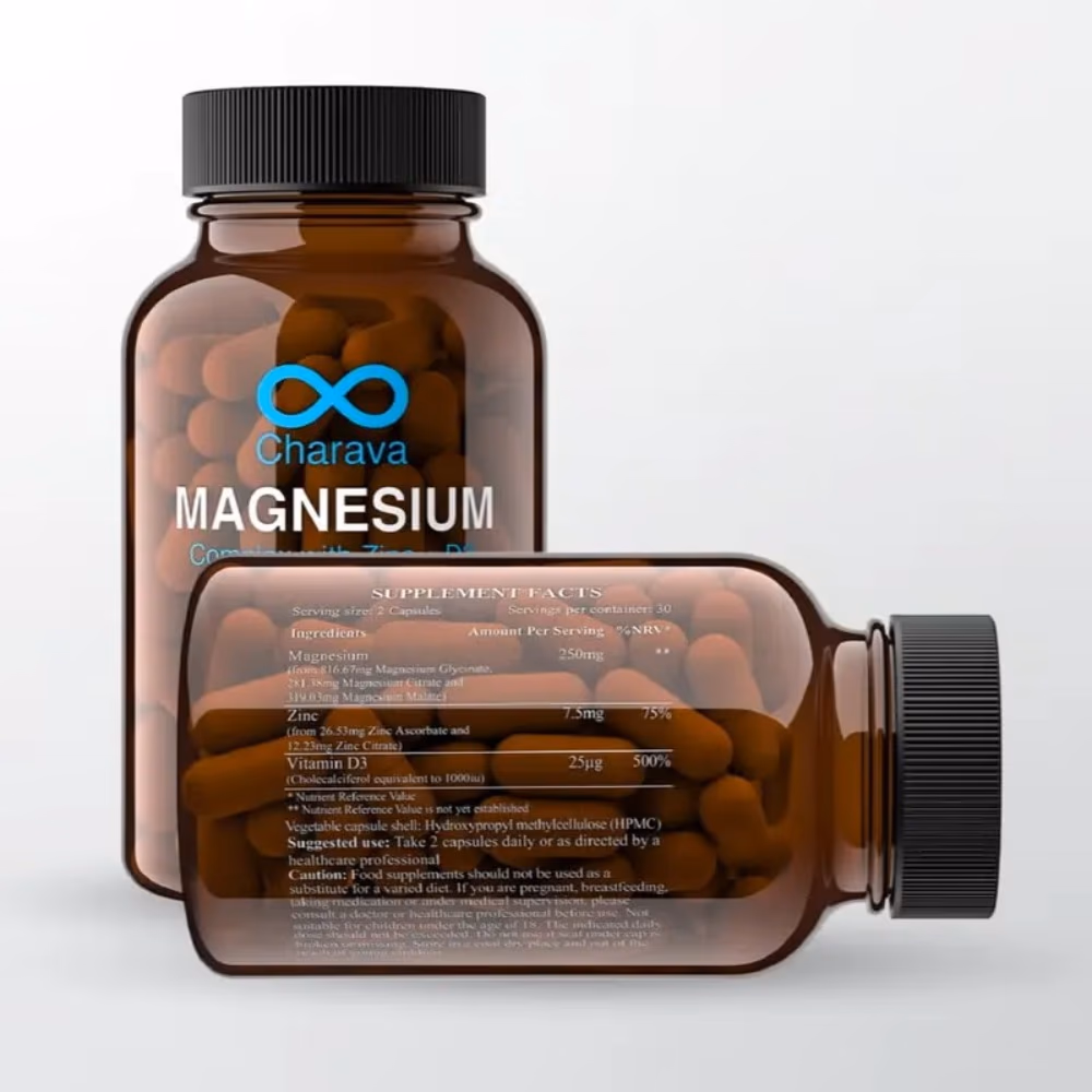 Charava Magnesium Complex with Zinc + Vitamin D3- 30 Capsules  5