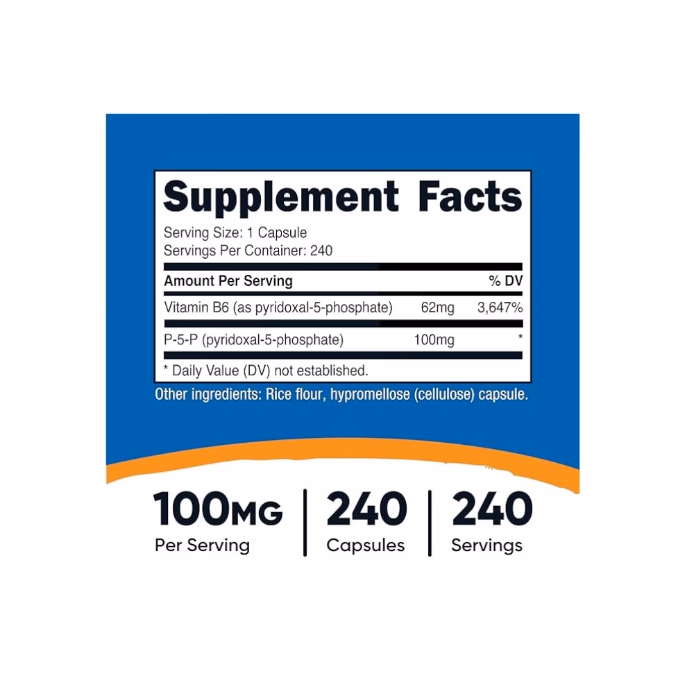 Nutricost P5P Vitamin B6 Supplement 100mg- 240 Capsules 2