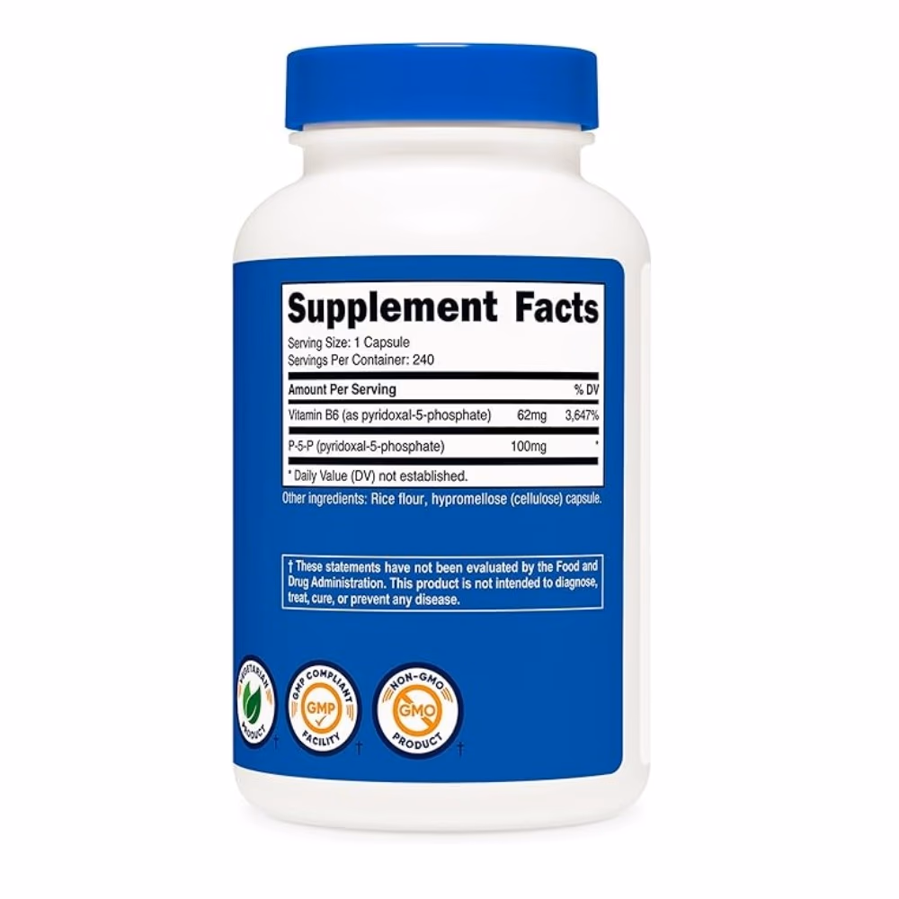 Nutricost P5P Vitamin B6 Supplement 100mg- 240 Capsules 5