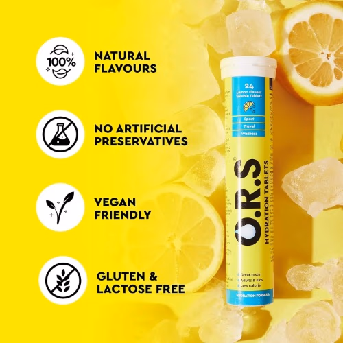 ORS Soluble Sports Hydration Tablets with Natural Lemon Flavour - 24 Tablets 3