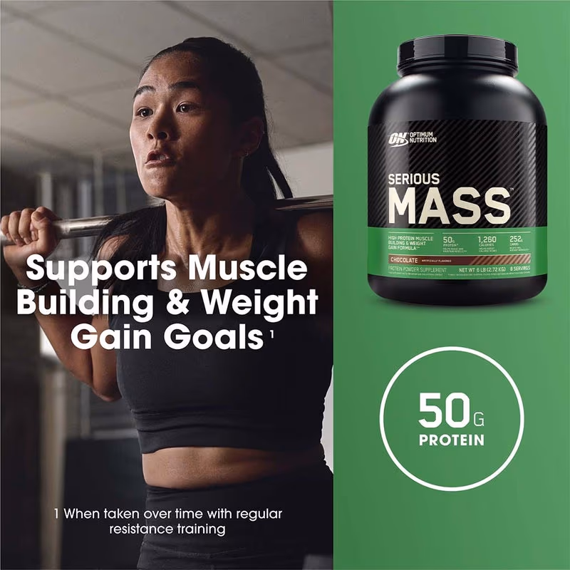 Optimum Nutrition Serious Mass Chocolate 6LB  4