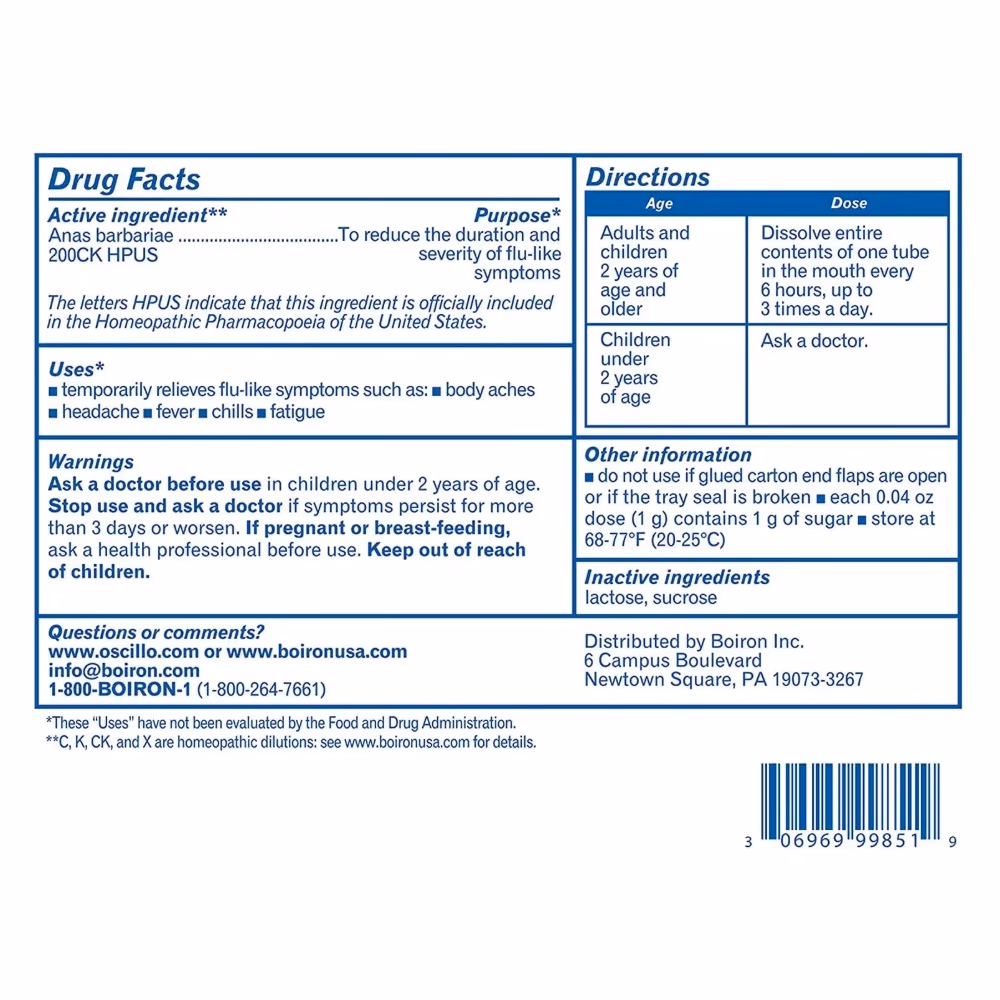 Oscillococcinum Pellets 1g 6s 2