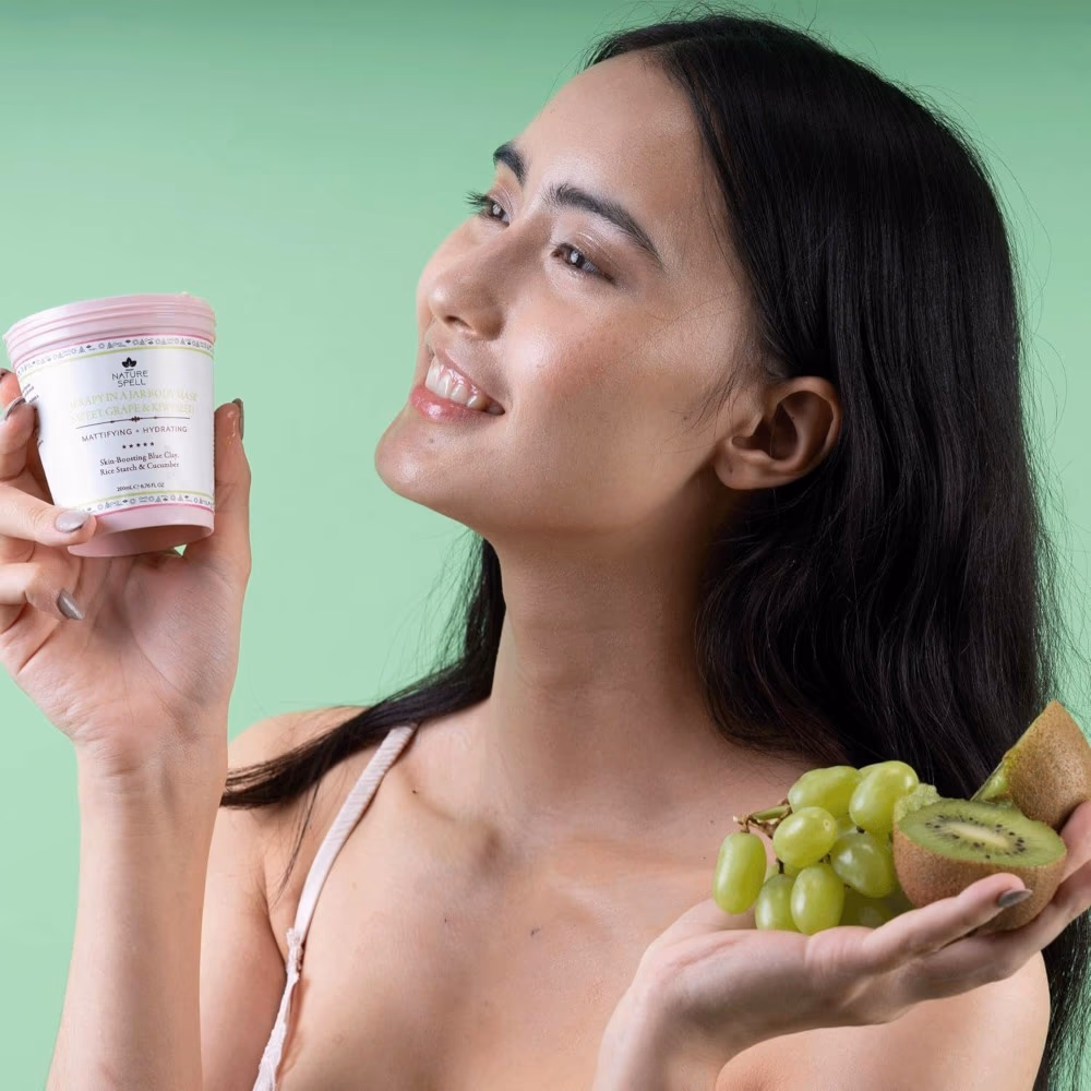 Nature Spell Sweet Grape Kiwi Seed Body Mask 200ml 4