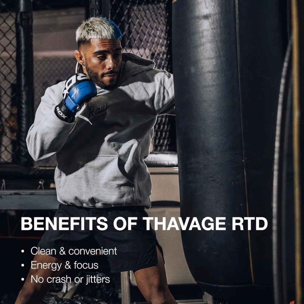 Raw Bum Thavage Pre Workout Ready to Drink Berry Blast 355ml 3