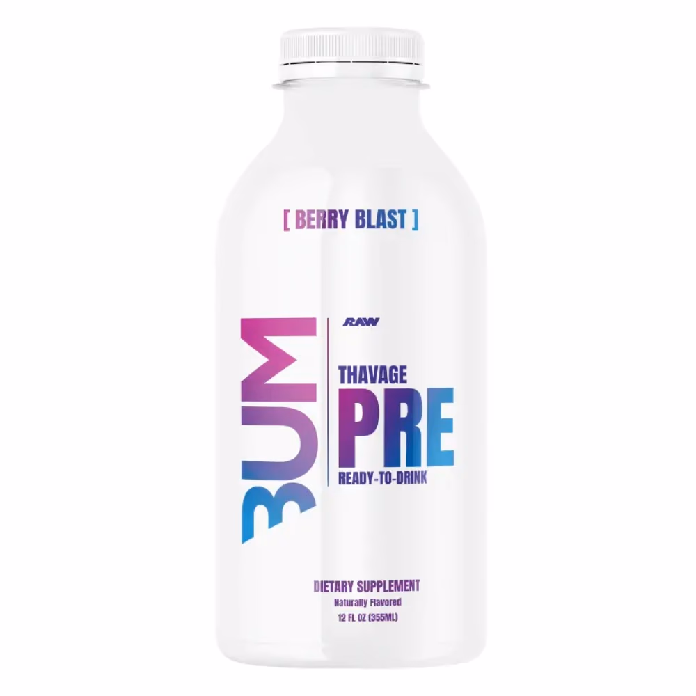 Raw Bum Thavage Pre Workout Ready to Drink Berry Blast 355ml 2