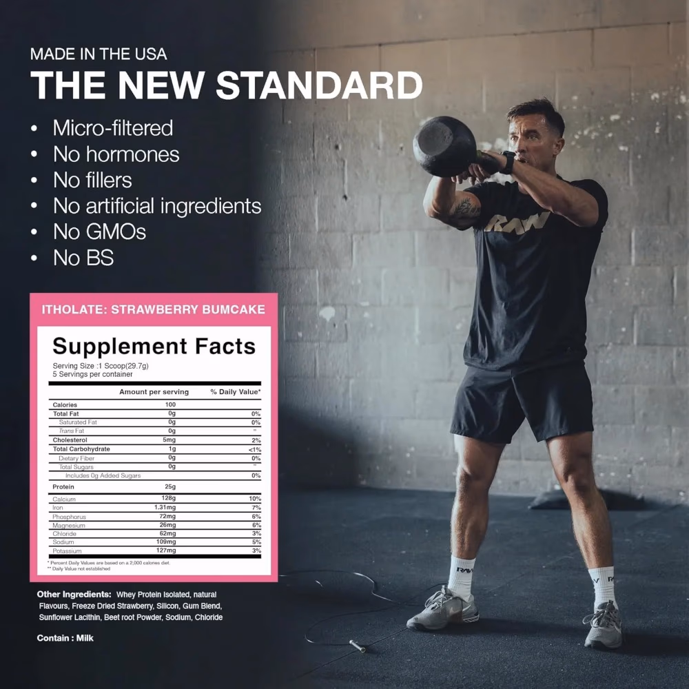 RAW Bum Itholate Protein  Strawberry Bumcake - 742g 5