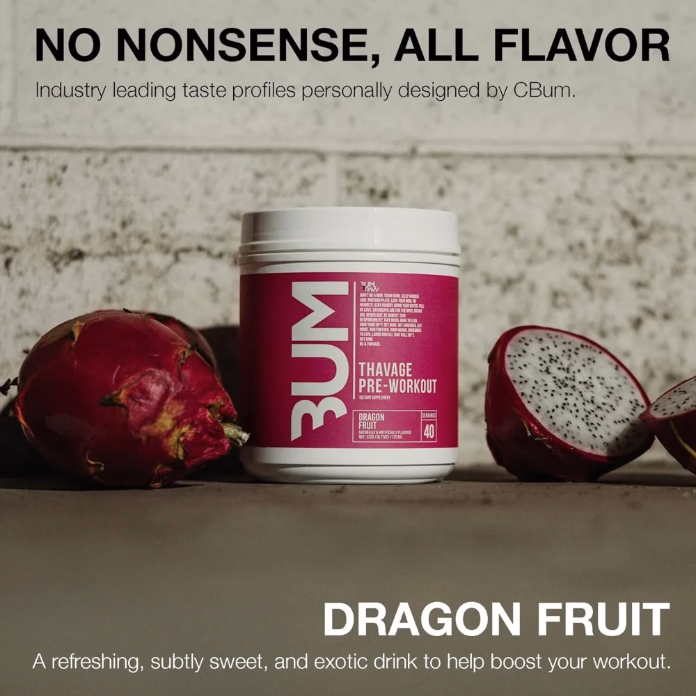 Raw Cbum Thavage Pre-Work Out Dragon Fruit 532gm 4