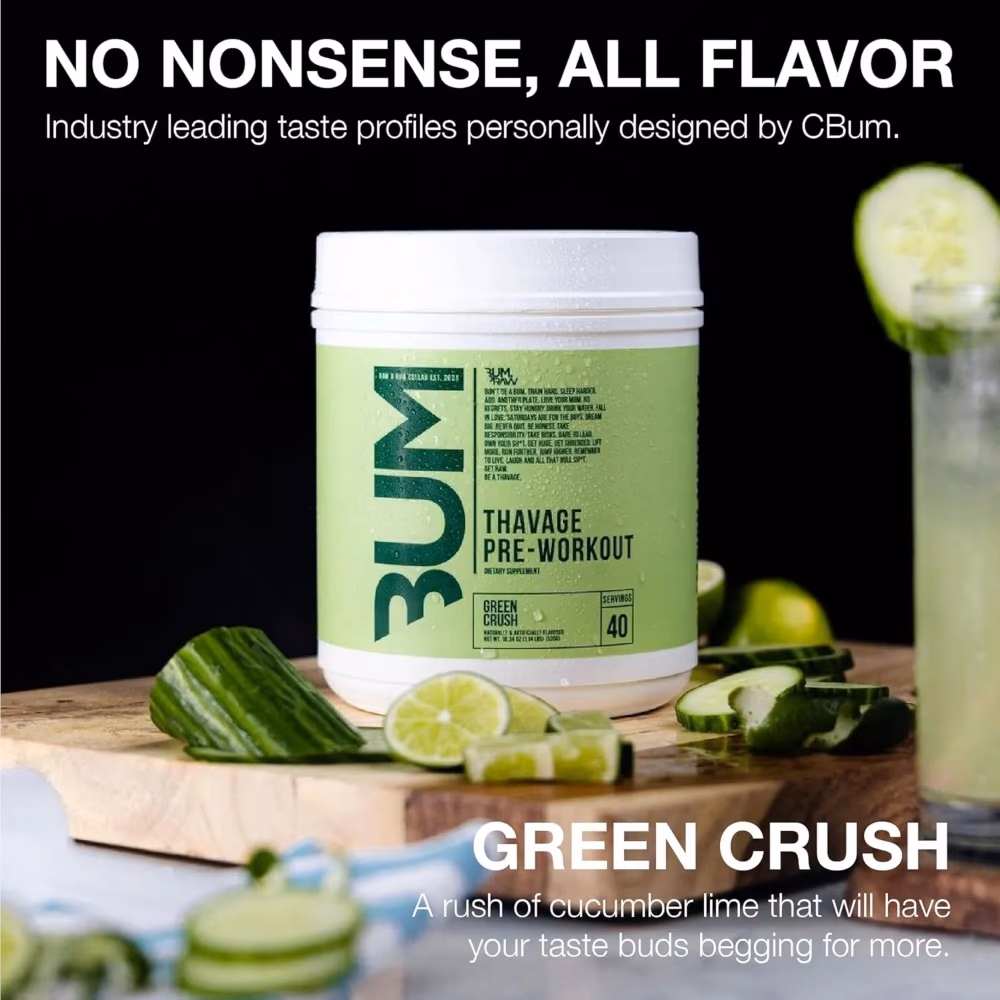Raw Cbum Thavage Pre Work Out Green Crush 520Gm 2