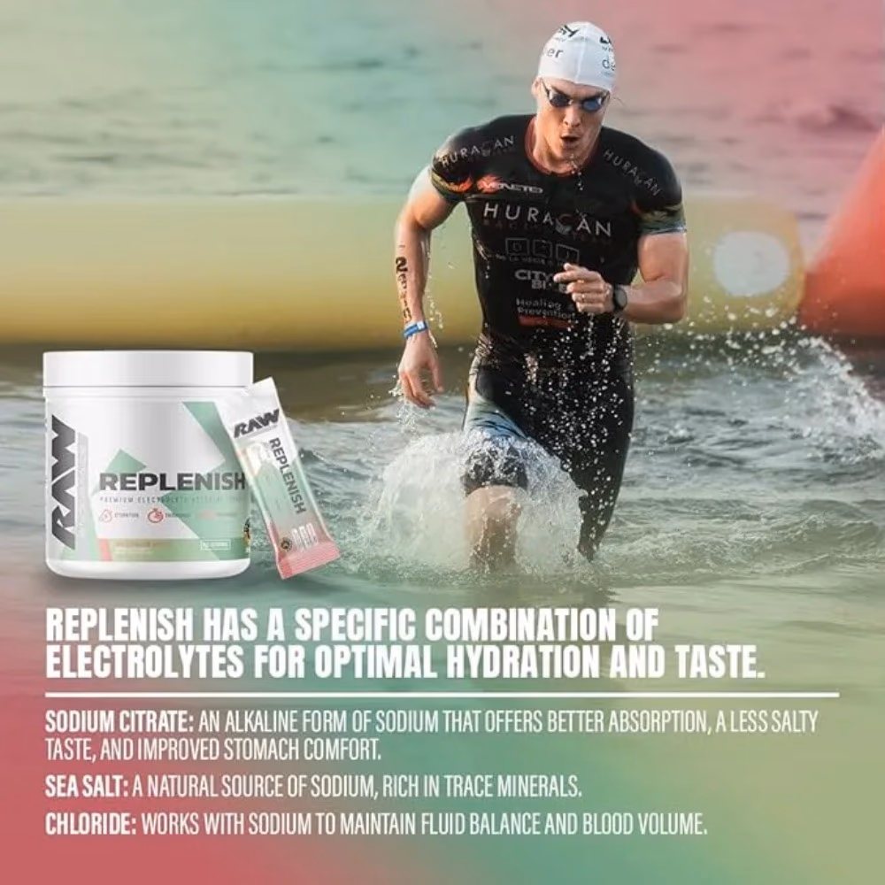 Raw Nutrition Replenish 20 Stick Pack - Lemon Lime Flavor 4