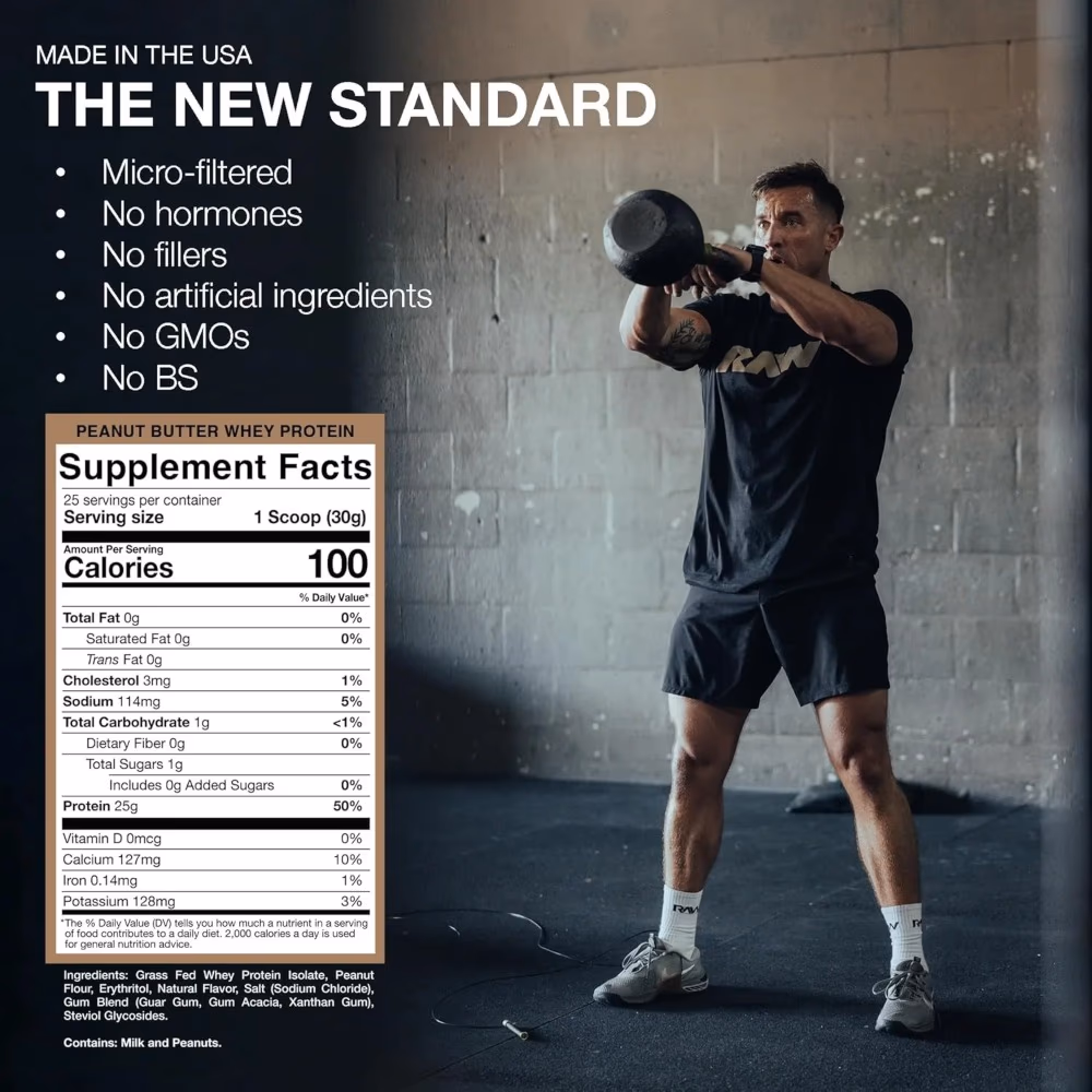 Raw Protein Whey Isolate Peanut Butter 1.97LB 4