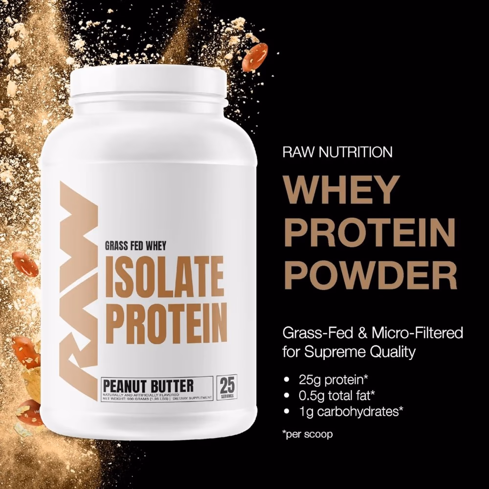 Raw Protein Whey Isolate Peanut Butter 1.97LB 3