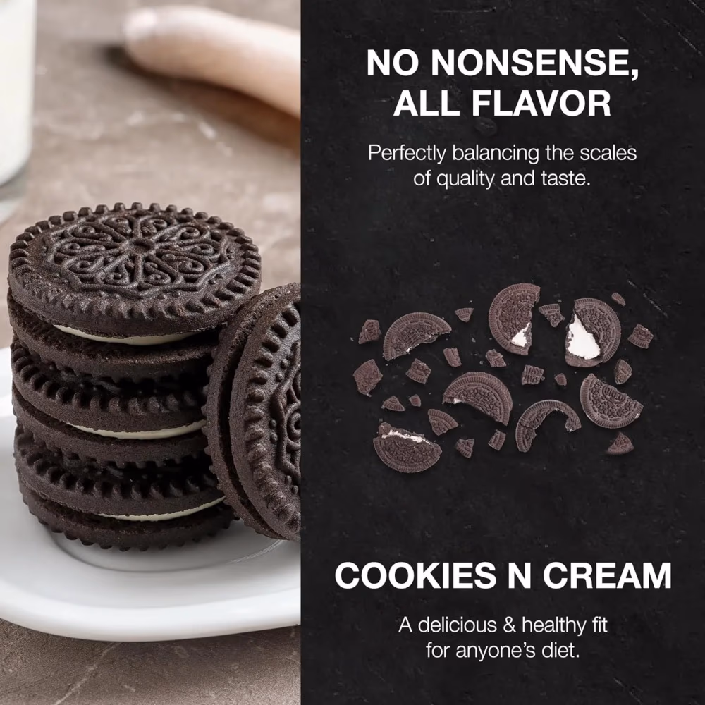 Raw Vegan Protein Cookies & Cream 825 Gm + Free Shaker  3