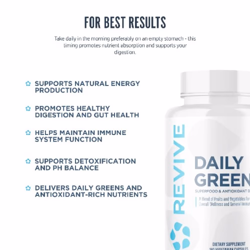 Revive Daily Greens - 180 Capsules 3