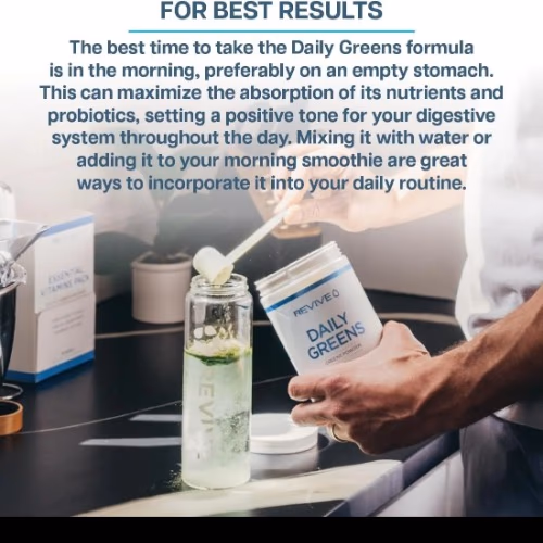 Revive Daily Greens Powder Fresh Berry 297Gm 4