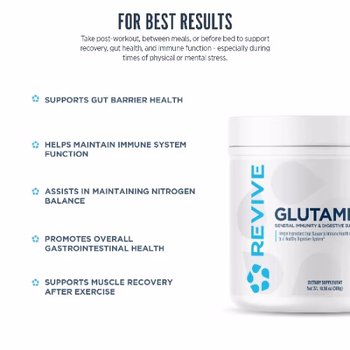Revive Glutamine Powder Unflavored 300g 4