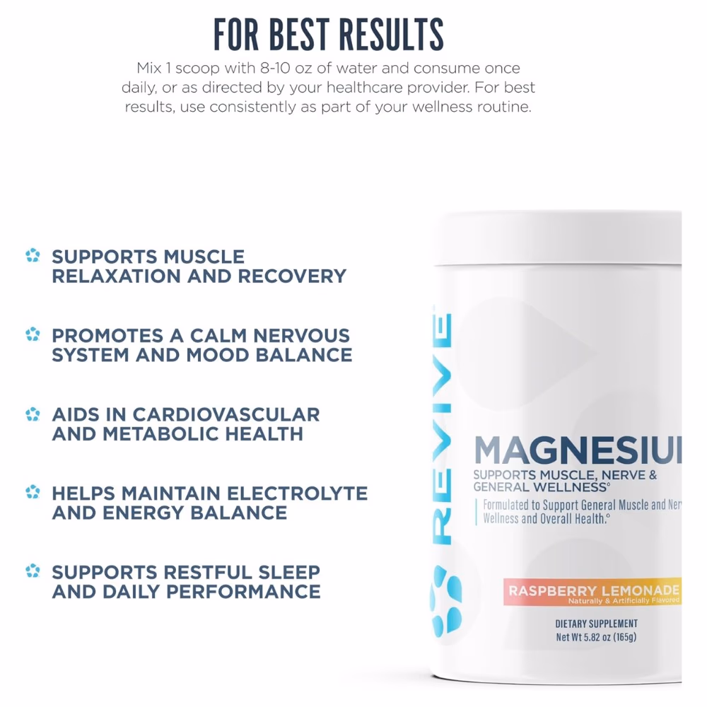 Revive Magnesium Powder Raspberry Lemonade 162Gm 5