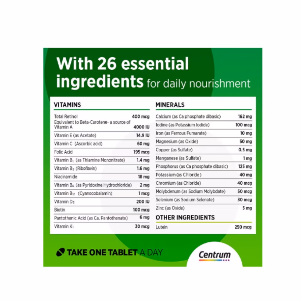 Centrum Adult Multivitamin, 30 Tablets 3