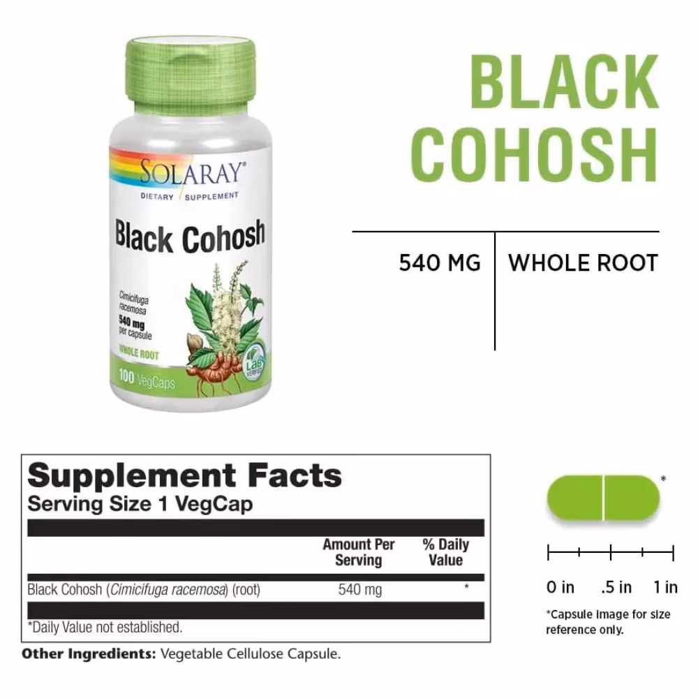 Solaray Black Cohosh 540mg-100 Capsules 3