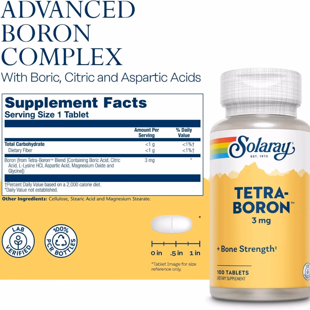 Solaray Boron 3mg -60 Capsules 2