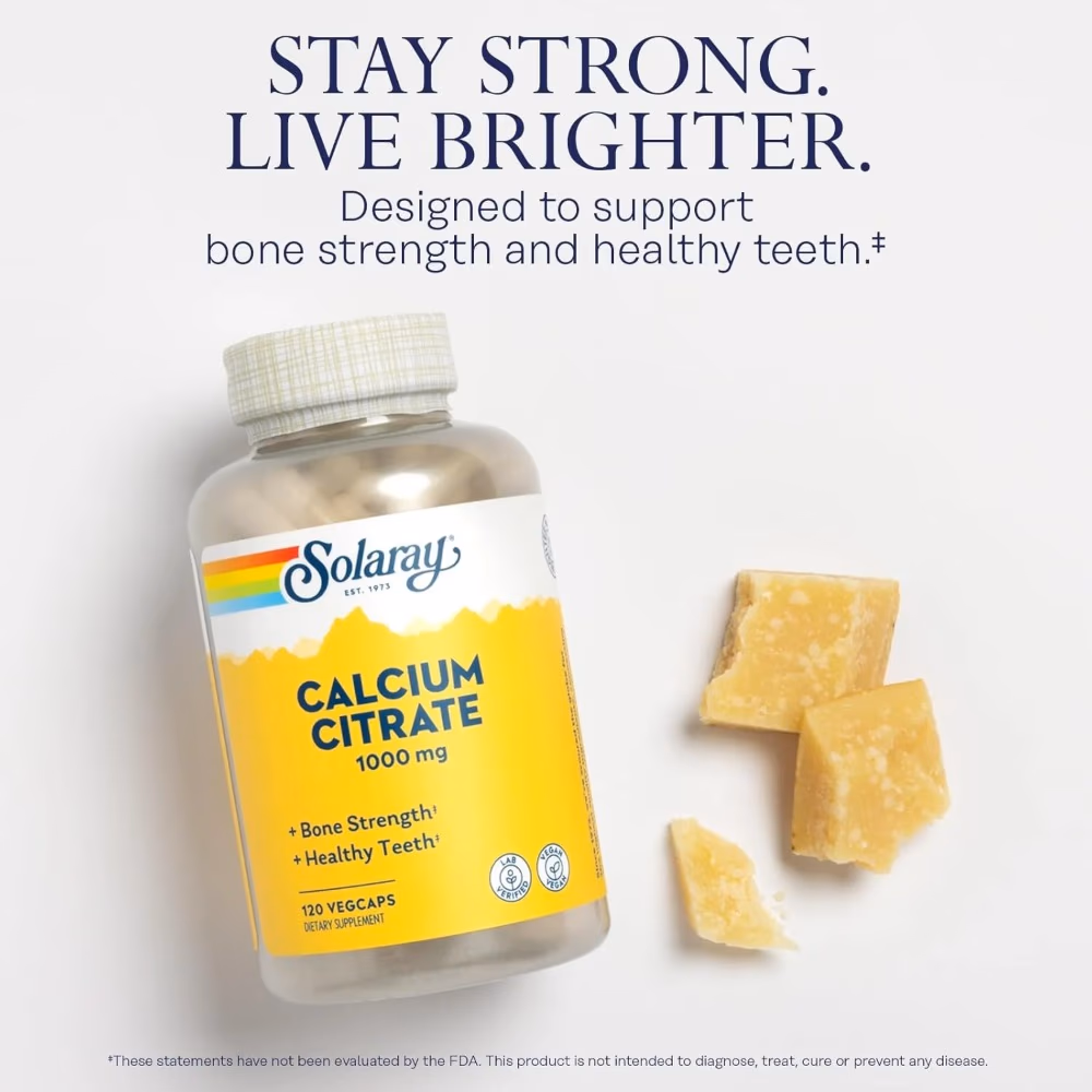 Solaray Calcium Citrate 1000mg-120 Capsules 4