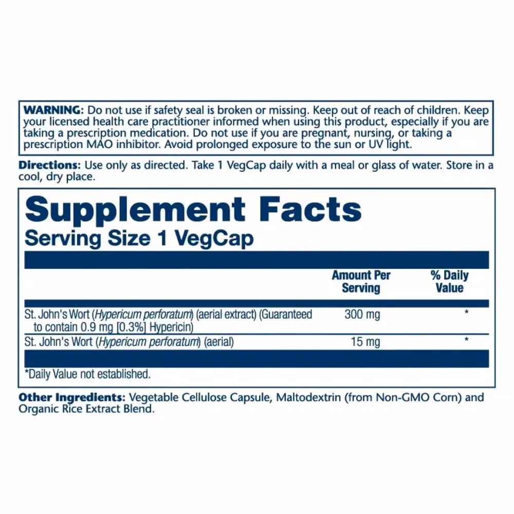 Solaray St. Johns Wort 300mg - 60 Capsules 2