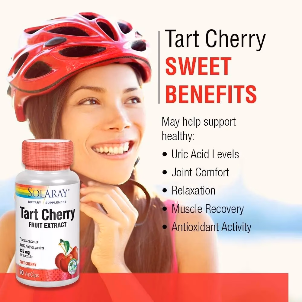 Solaray Tart Cherry Fruit Extract 425mg-90 Capsules 2