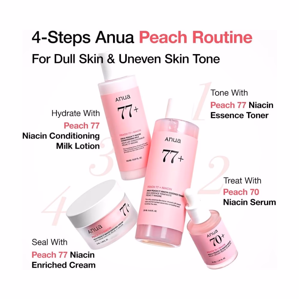 Anua Peach 77 Niacin Essence Toner 250ml - Hydrating Toner With 77% Peach And Niacinamide To Brighten Skin. 5