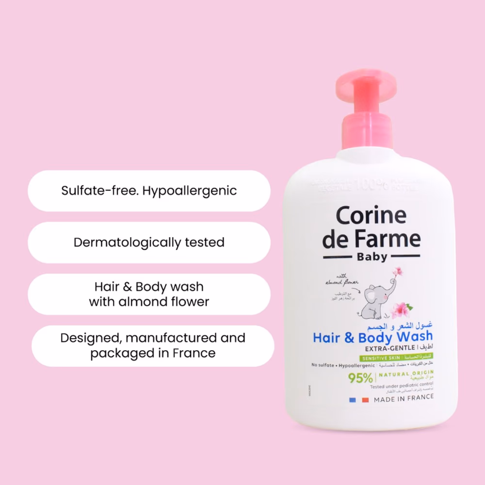 Corine de Farme Baby Hair and Body Wash (500ml) 4