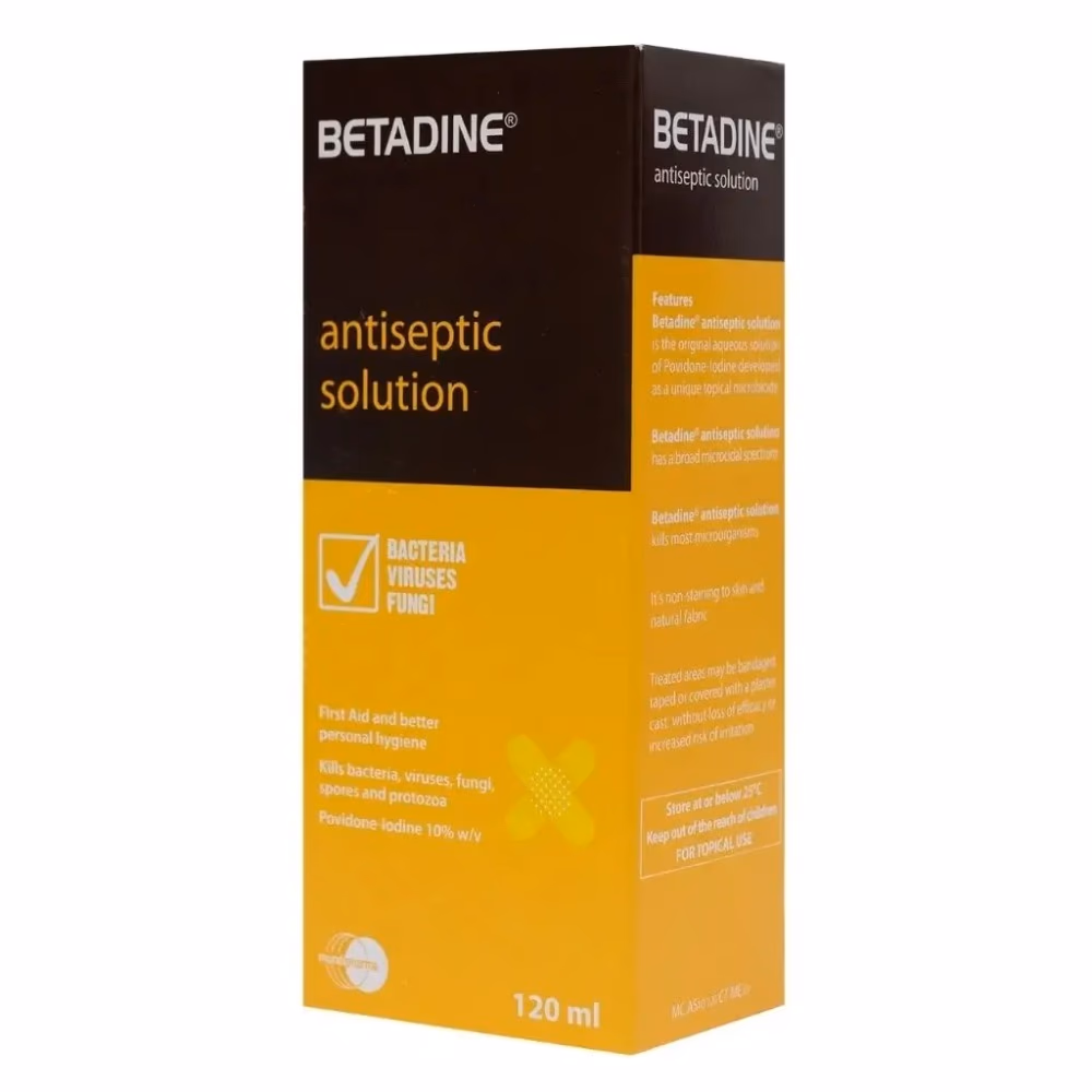 Betadine Antiseptic Solution 120ml 2