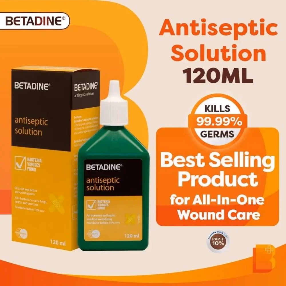 Betadine Antiseptic Solution 120ml 3