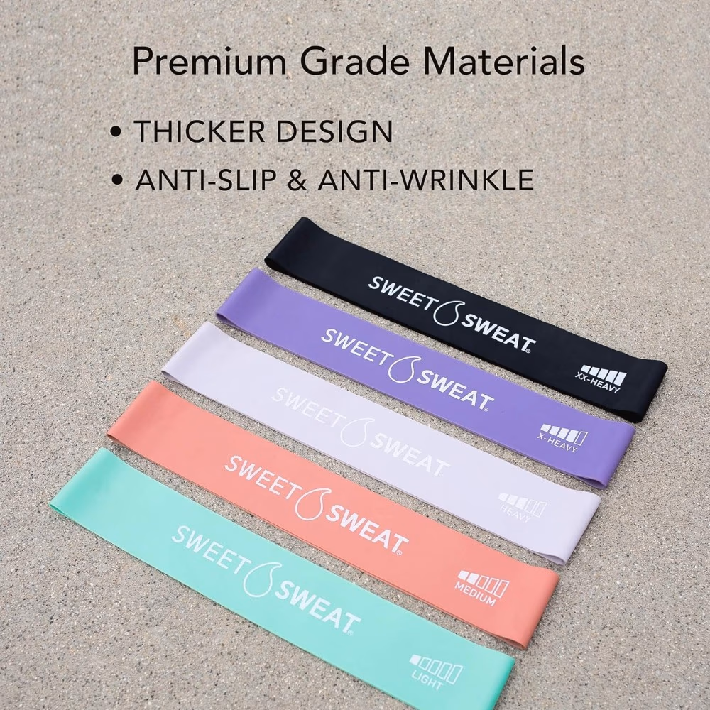 Sports Research Sweet Sweat Mini Loop Bands - 5 Levels of Resistance 5
