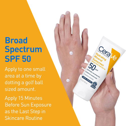 Cerave Hydrating Mineral Sunscreen Spf-50 150Ml 4
